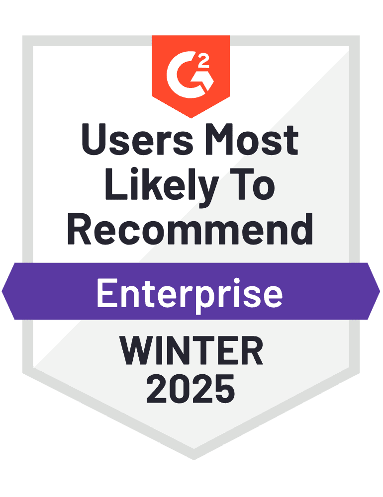 Winter 2025 - Users Most Likely to Recommend Enterprise